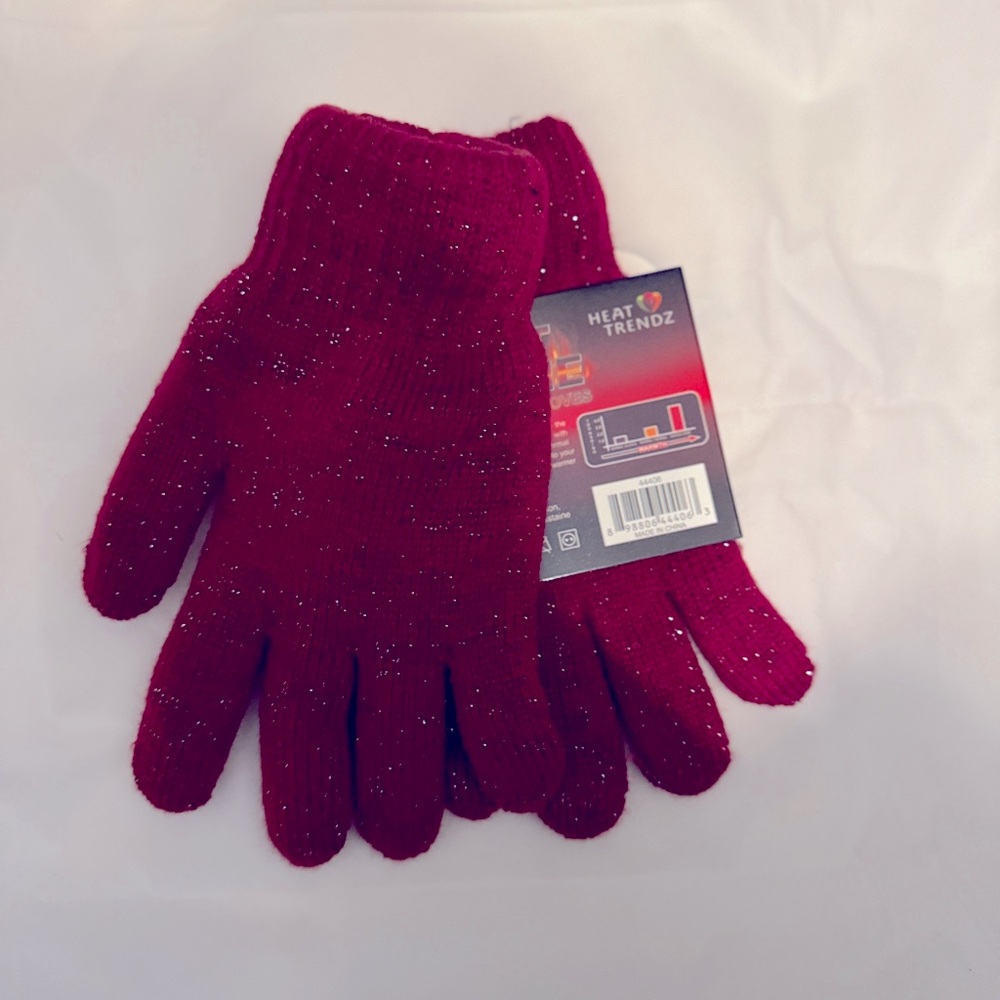 NWT: HEAT TRENDZ LARGE GLOVES red  (#5)